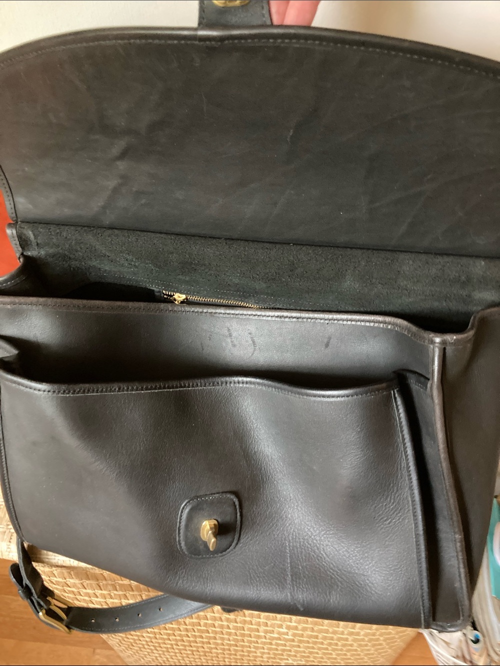 Coach Black Leather Beekman Briefcase with Brass Hardware - Picture 8 of 8